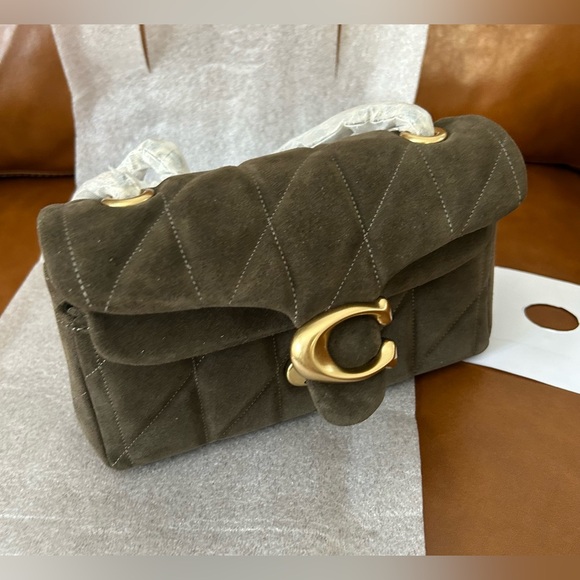 Coach Quilted Tabby Small Suede Shoulder Bag 20 - Picture 3 of 11